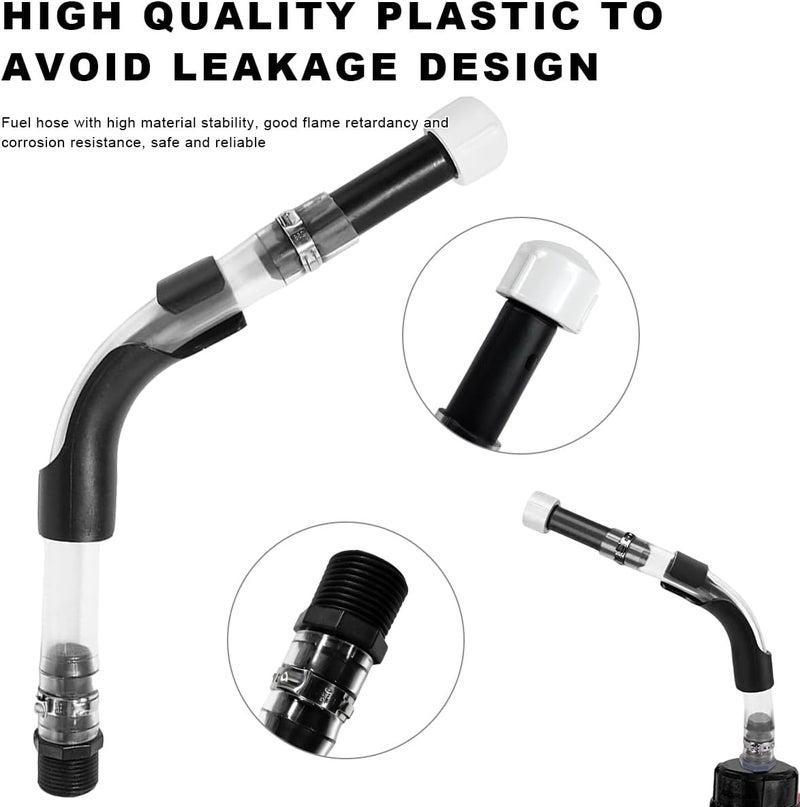 ZNDAW Racing Fuel Jug Hose with Bender, 14" Transparent Gas Can Fuel Filler Hose 3044 Replacement Kit, Quick Fill Spout Flexible Racing Fuels Jug Hoses Bender for 5 Gallon Gas Tank - Image 3